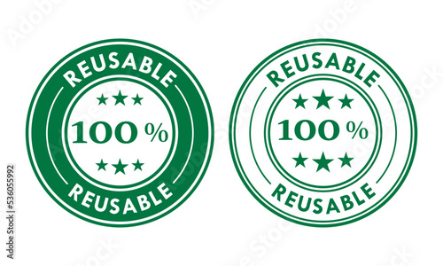 Reusable 100% logo template illustration