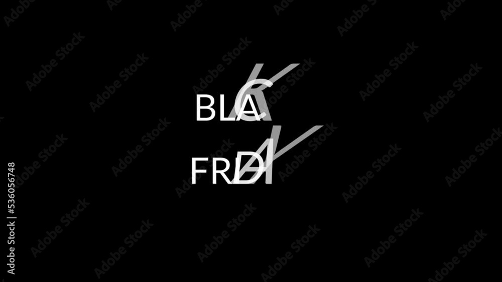 BLACK FRIDAY, text animation on black background BLACK FRIDAY, text animation on black background