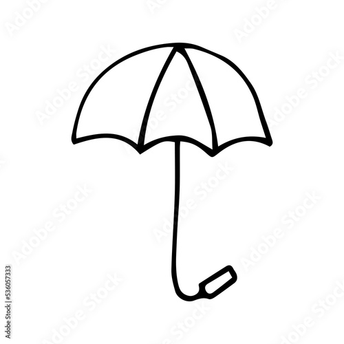 Umbrella vector illustration hand drawing doodle