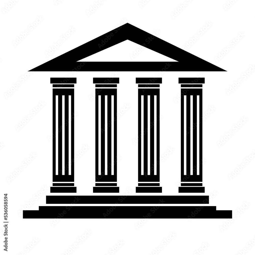 Government and ruin icon. Ancient architecture. Vector. Government and ruin icon. Ancient architecture. Vector.