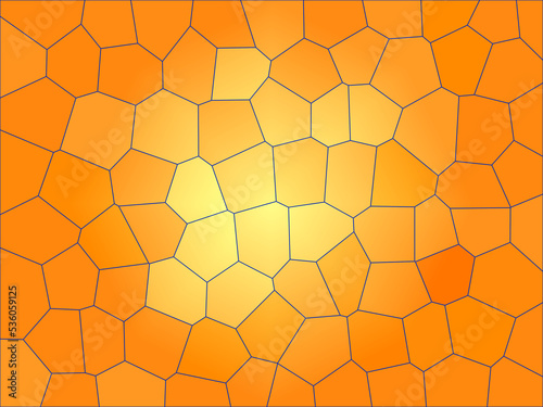 abstract background with hexagons. orange towel texture. abstract yellow background. Light geometric pattern with stained effect. Cool bright picture with stains. Abstract web dotted backdrop.