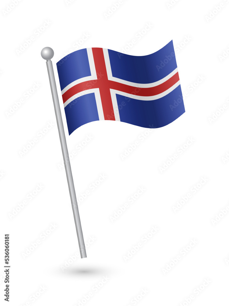 Fototapeta premium Iceland national flag