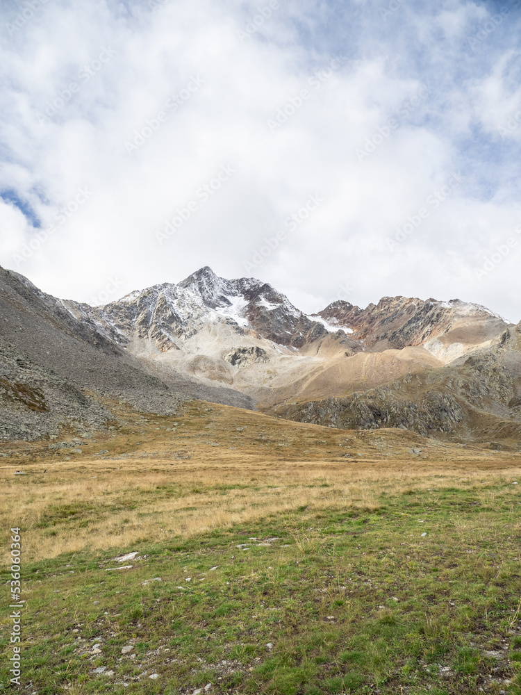 Landscape in Kurzras in South Tyrol, Italy