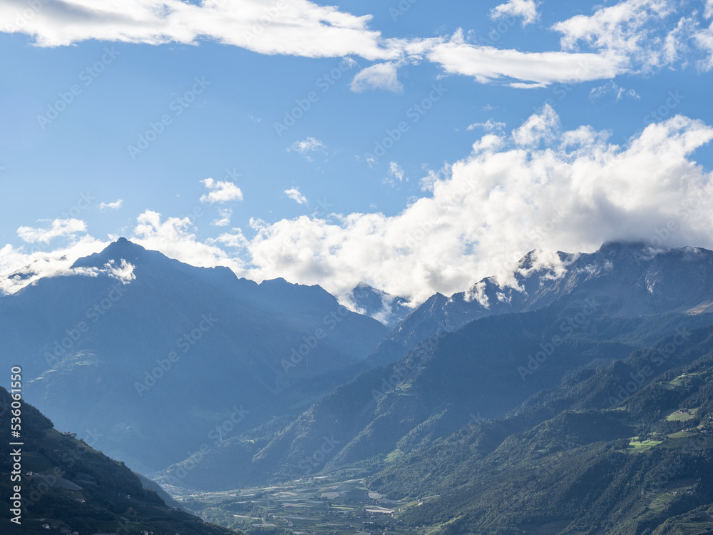 Fototapeta premium mountains in south tyrol in city Meran, Italy