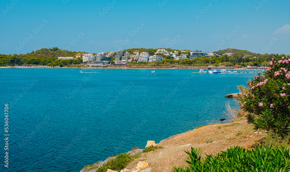 view over the Vouliagmeni bay, Greece