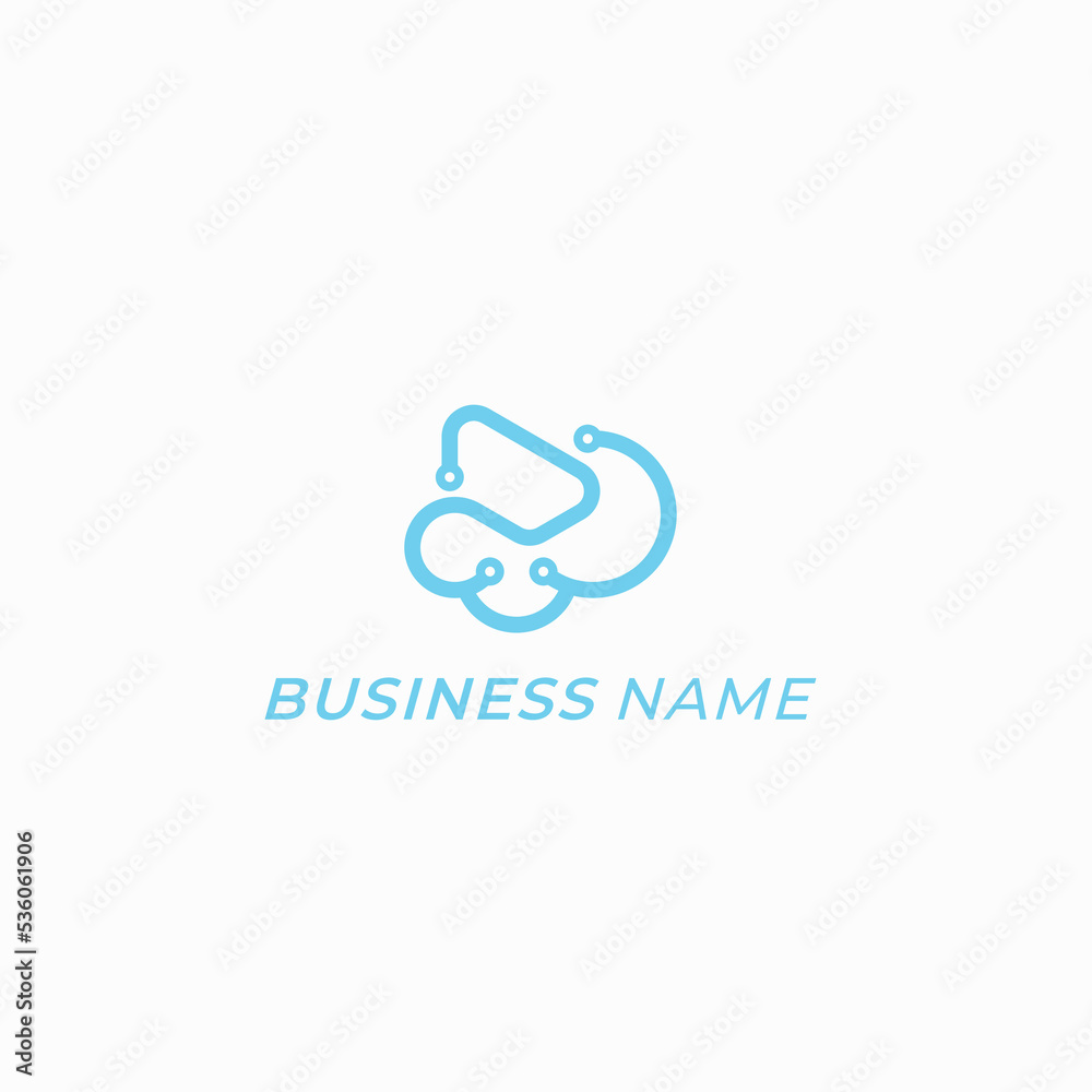 design logo technology cloud and video design logo technology cloud and video