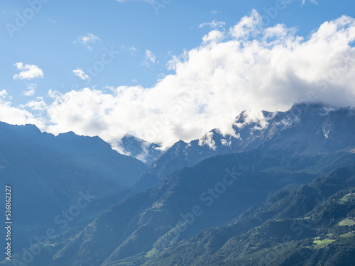 mountains in south tyrol in city Meran, Italy
