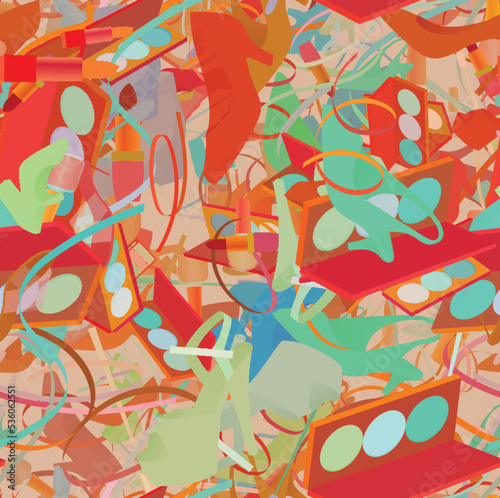Background pattern abstract seamless design texture. Theme is about maquillage, pomade, parlor, beauty, lace