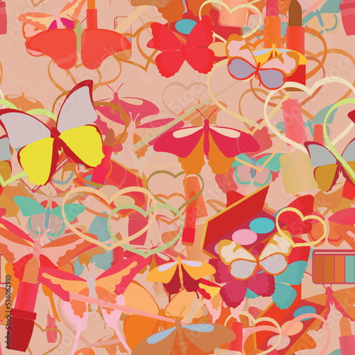 Background pattern abstract seamless design texture. Theme is about vector, delicate, powder, salon, Monarch