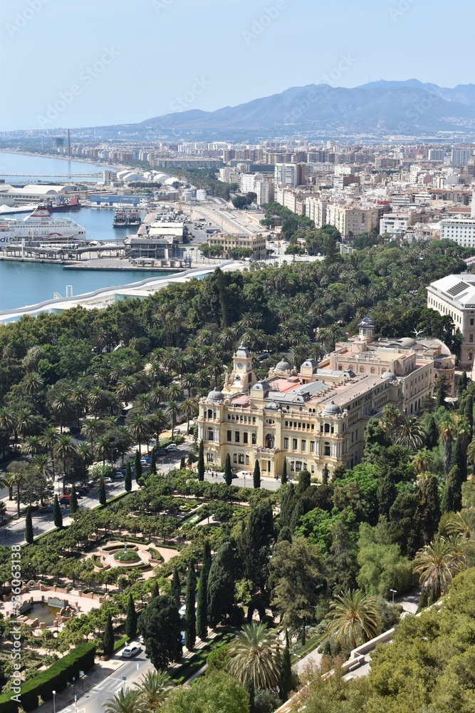 A view of the city of Málaga, Spain