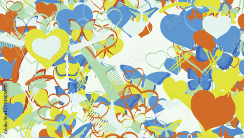 Background pattern abstract seamless design texture. Theme is about romance, hair clips, clip, background