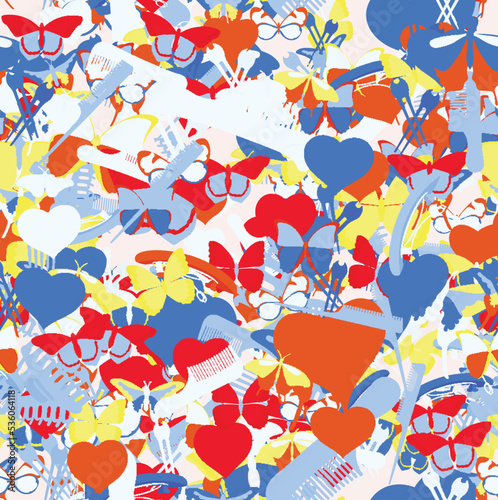 Background pattern abstract seamless design texture. Theme is about wildlife, Monarch, gorgeous, repeat, art