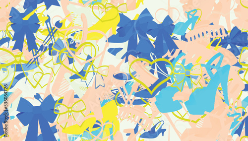 Background pattern abstract seamless design texture. Theme is about graphic, relations, elegance, footwear