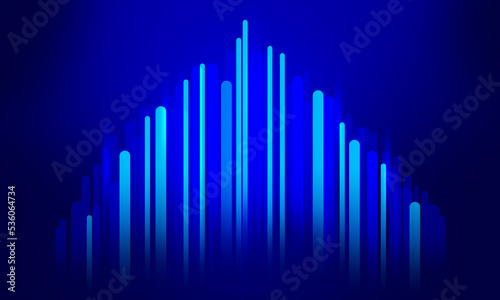 abstract blue lines with shine light technology background