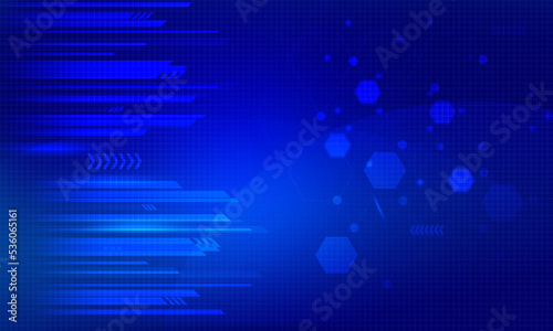 abstract blue technology hitech networking background