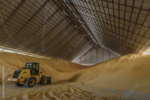 Bild auf Leinwand silo of corn and truck