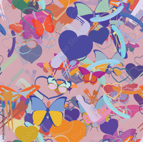 Background pattern abstract seamless design texture. Theme is about repeat, barrette, silhouette, Monarch