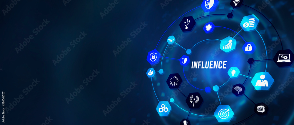 Internet, business, Technology and network concept. Influencer marketing concept. 3d illustration. Internet, business, Technology and network concept. Influencer marketing concept. 3d illustration.