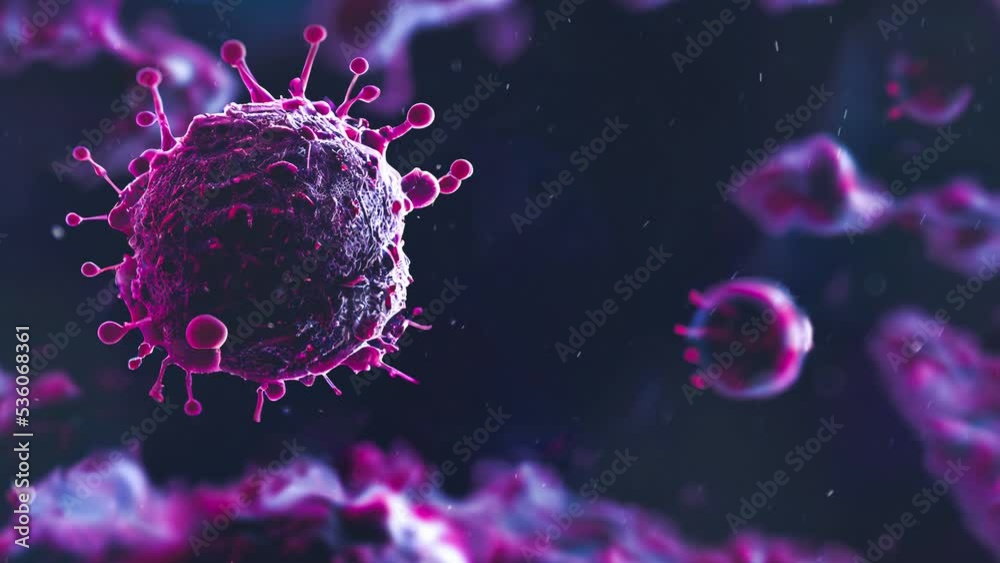 Long COVID disease caused by effects of the SARS-Cov-2 virus, SARS-Cov-2 mutations concept into long COVID  3d rendering
