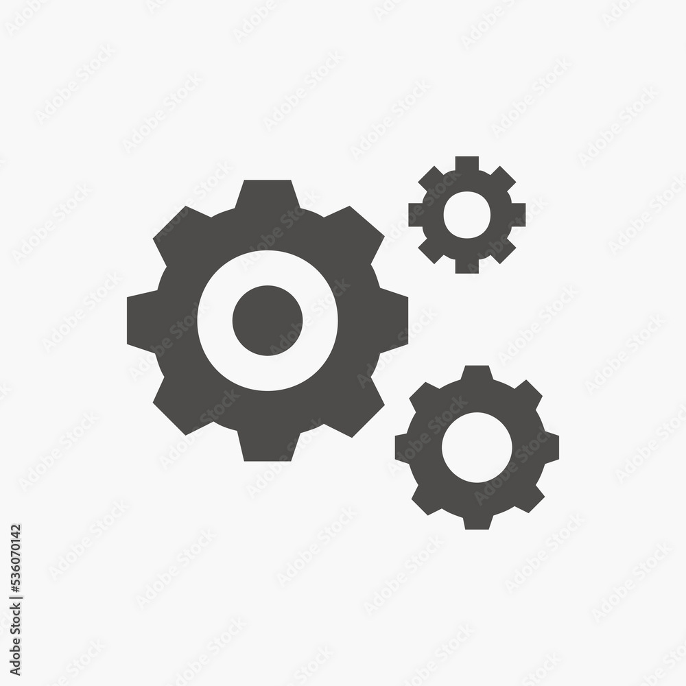 setting, gear icon vector. cog, cogs, machine, cogwheel, mechanism isolated sign symbol setting, gear icon vector. cog, cogs, machine, cogwheel, mechanism isolated sign symbol