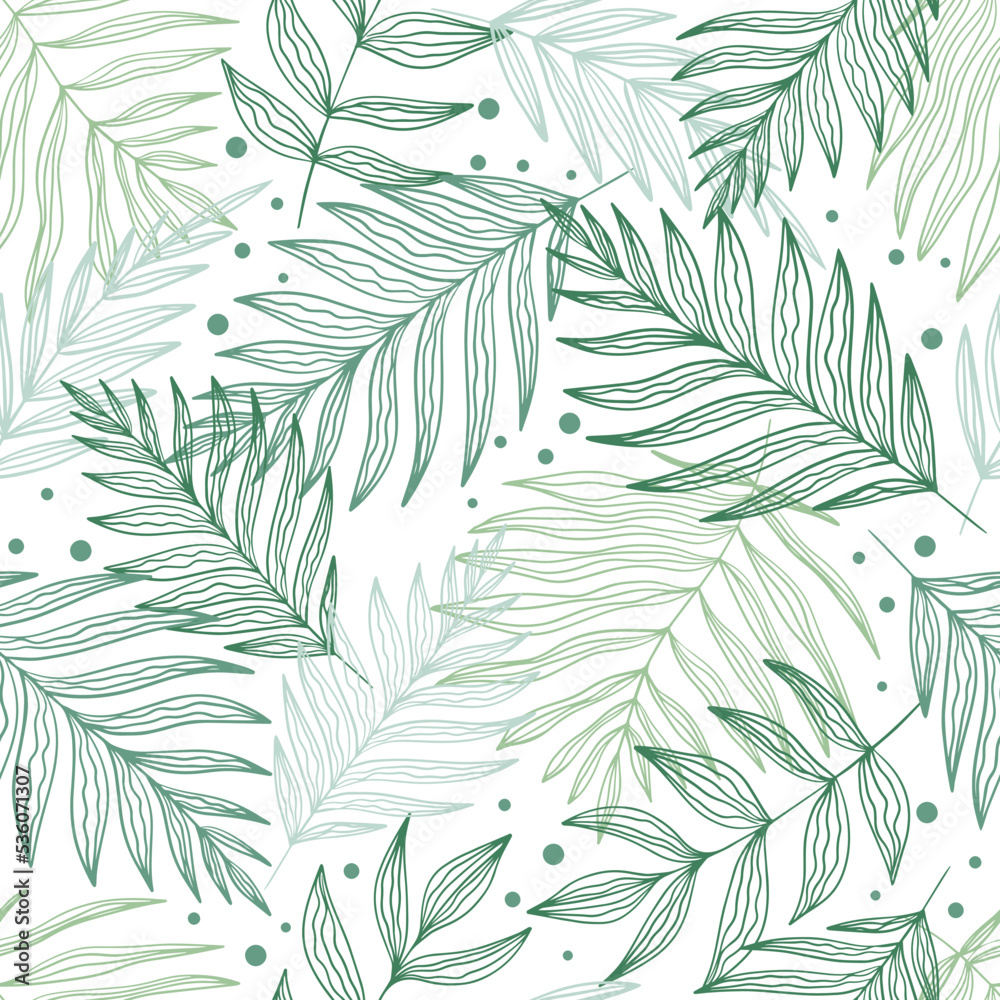 Seamless pattern tropical leaves. Summer glamour print for the textile fabric and wallpapers