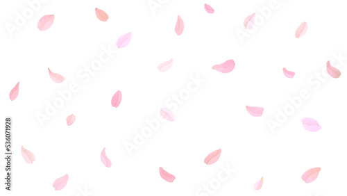 桜吹雪の水彩風背景透過イラスト