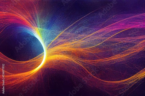 Abstract digital particle wave and light abstract background ,animation cyber or technology background.