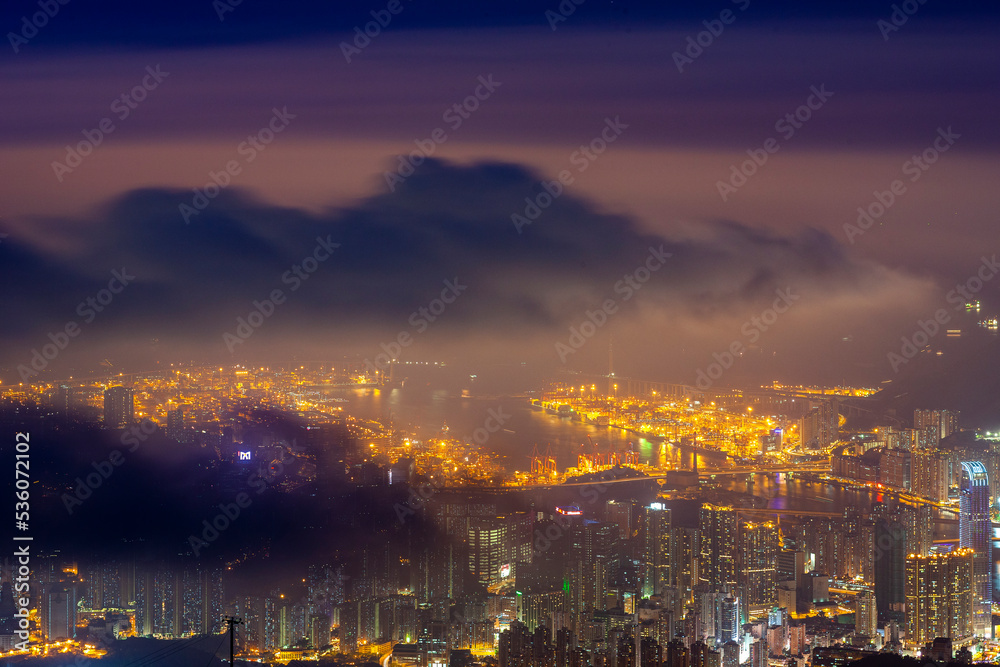 Cityscape at Dawn From Tai Mo Shan, Hong Kong
