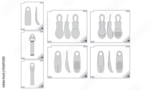 zipper puller vector