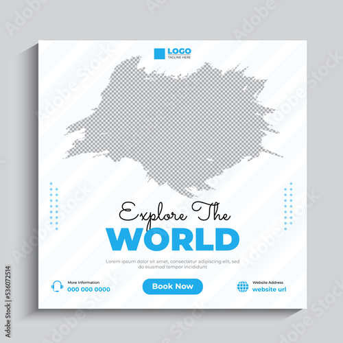 Tour and Travel Social media Post Template