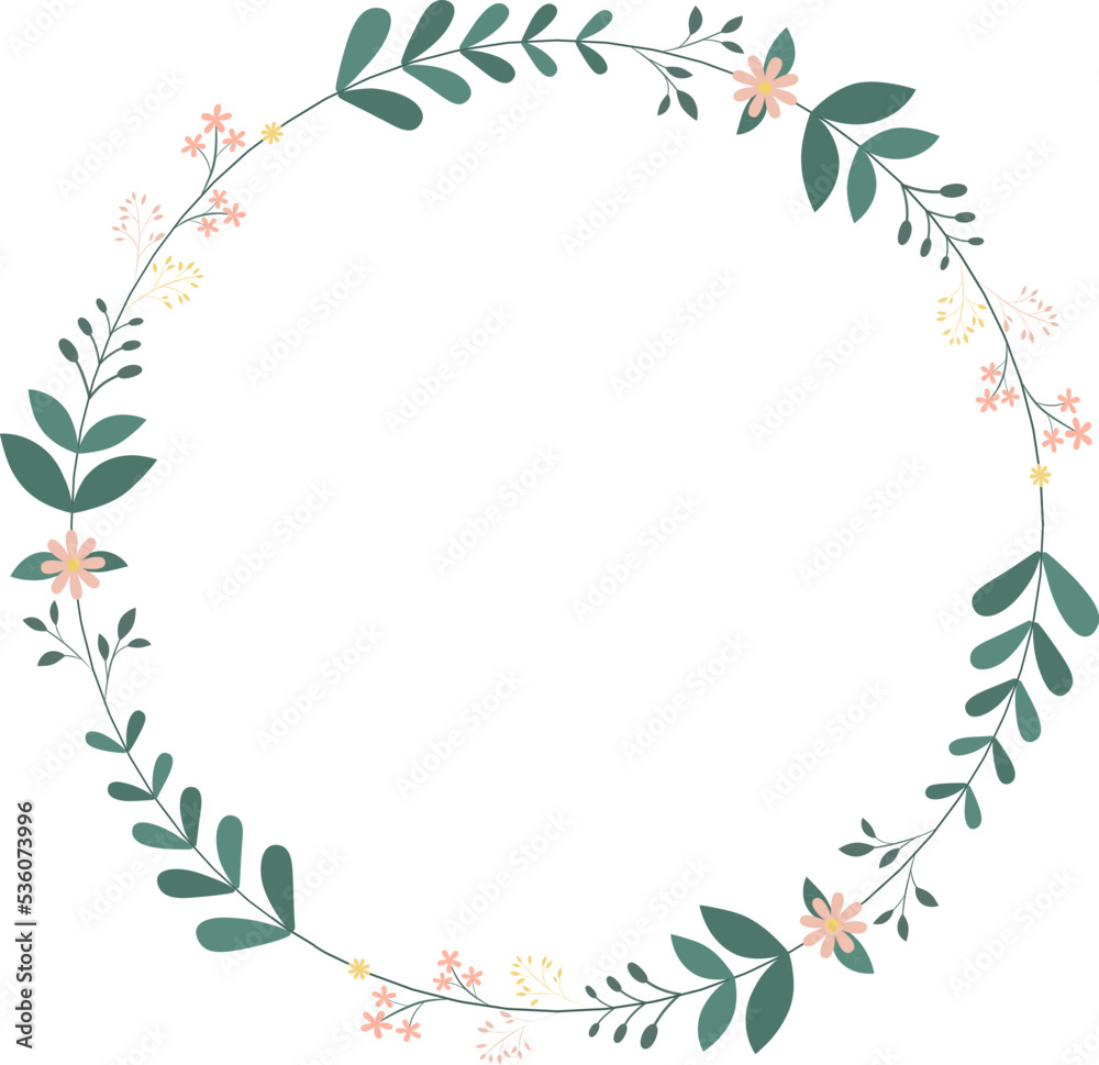 Obraz premium Floral Wreath Frame