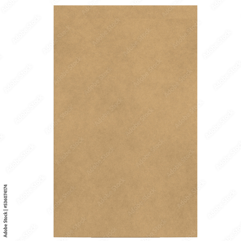 3d rendering illustration of a closed paper bag 3d rendering illustration of a closed paper bag