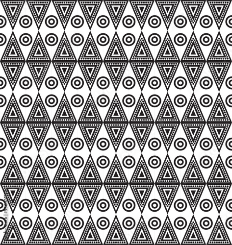 Native American vector monochrome seamless pattern. Endless black aztec, maya, inca ornament. Drawing for sandblasting and plotter and laser cutting.