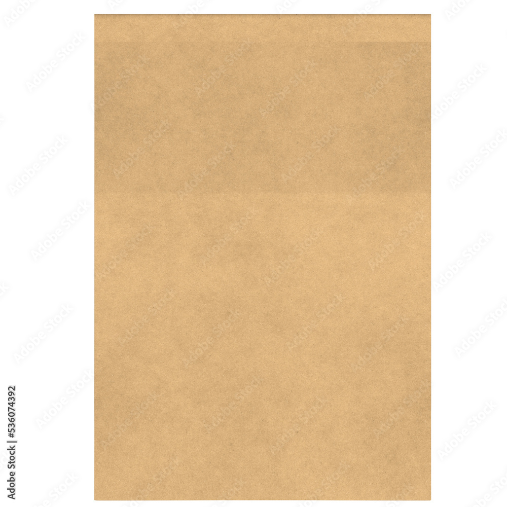 3d rendering illustration of a closed paper bag