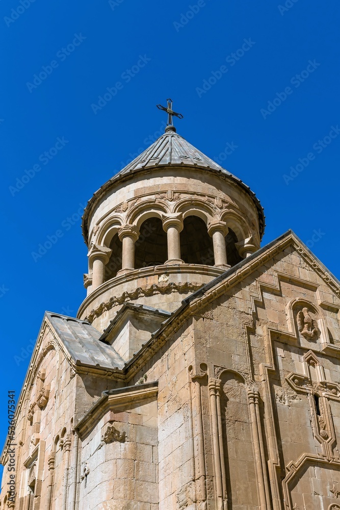 Obraz premium Armenia, Noravank, September 2022. A fragment of the main temple of the old monastery.