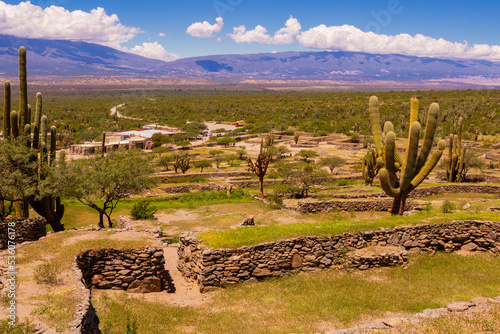 Panoramic view of the Quilmes ruins in the Calchaqu valley, northern Argentina photo
