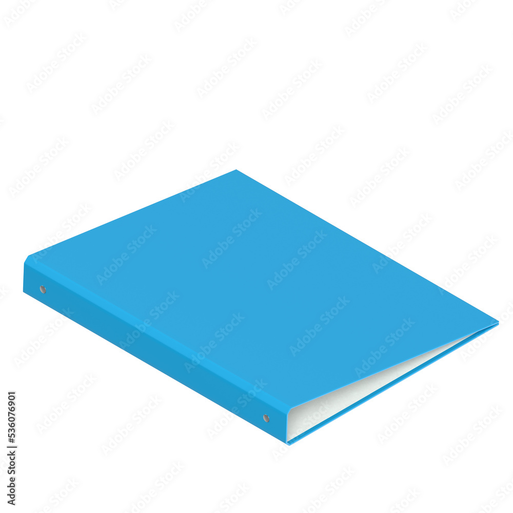 3d rendering illustration of a closed ring binder 3d rendering illustration of a closed ring binder