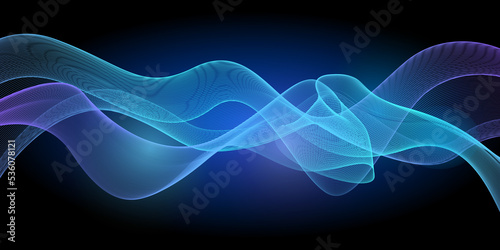 Modern wave abstract background design element - curves banner © Orkidia