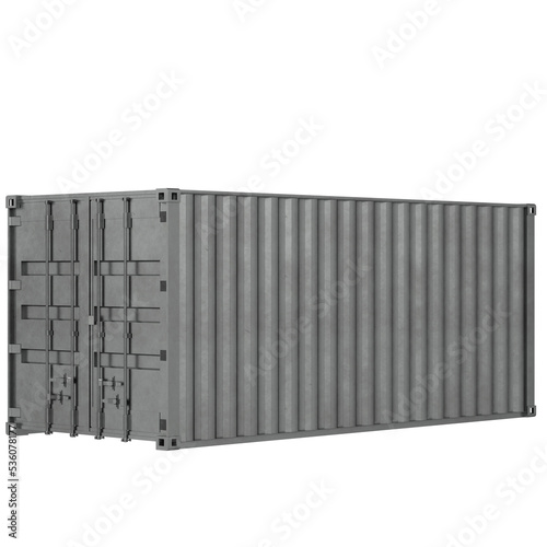 3d rendering illustration of a closed shipping container