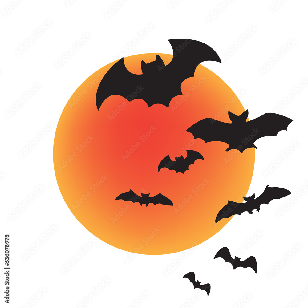 holiday Halloween icon transparent. vector art, Emotional Pumpkin, tree, bat, ghost, moon, sorceress. png picture.