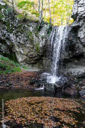 Waterfall in the forest of Frakto  Greece