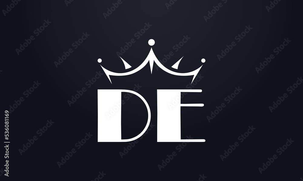 King crown logo design vector and extra bold queen symbol King crown logo design vector and extra bold queen symbol