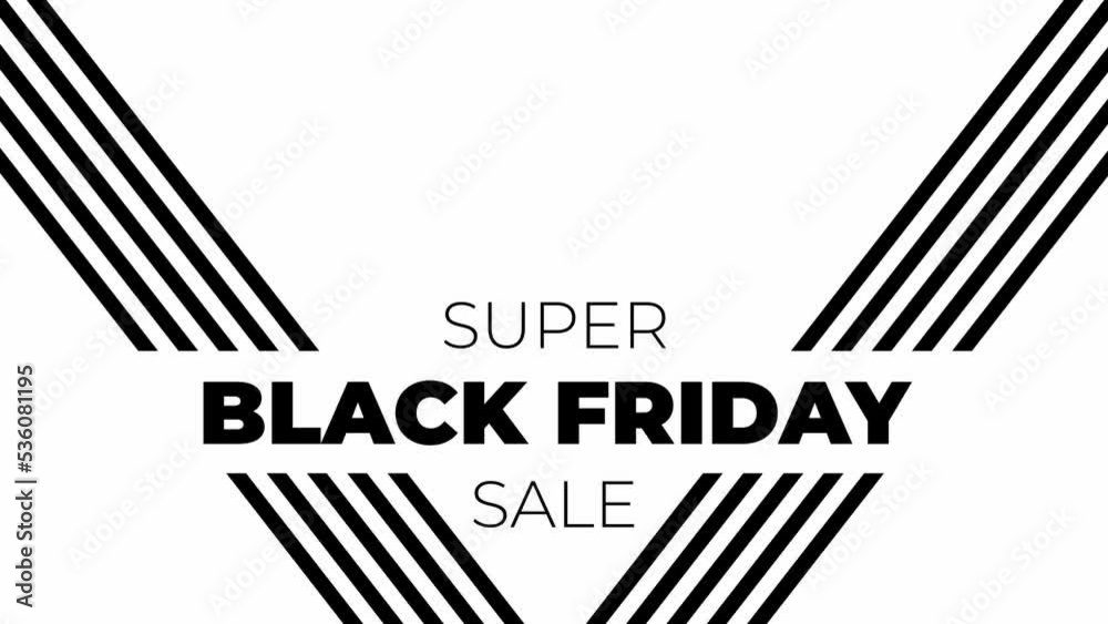 Black Friday Text animation. Text and diagonal black bars move into frame. Black Friday Text animation. Text and diagonal black bars move into frame.