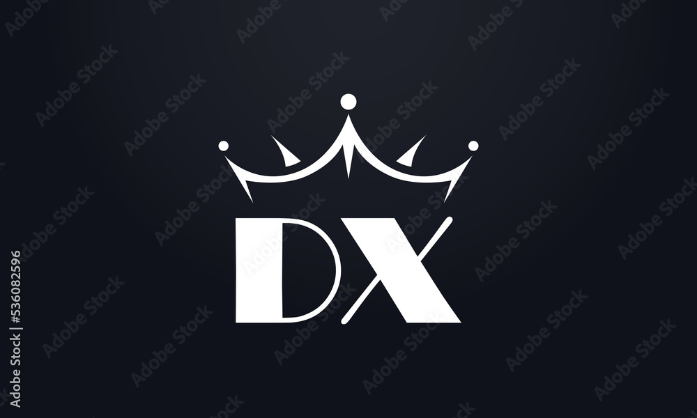 King crown logo design vector and extra bold queen symbol