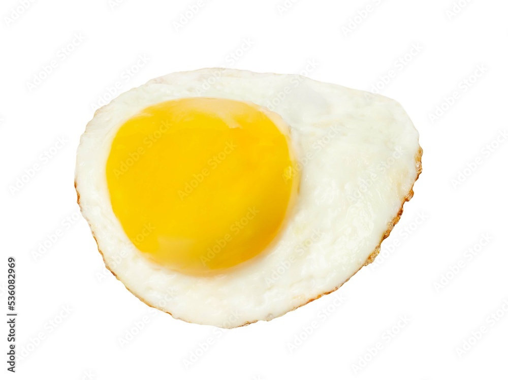 Fried egg isolated on white background. Fried egg isolated on white background.