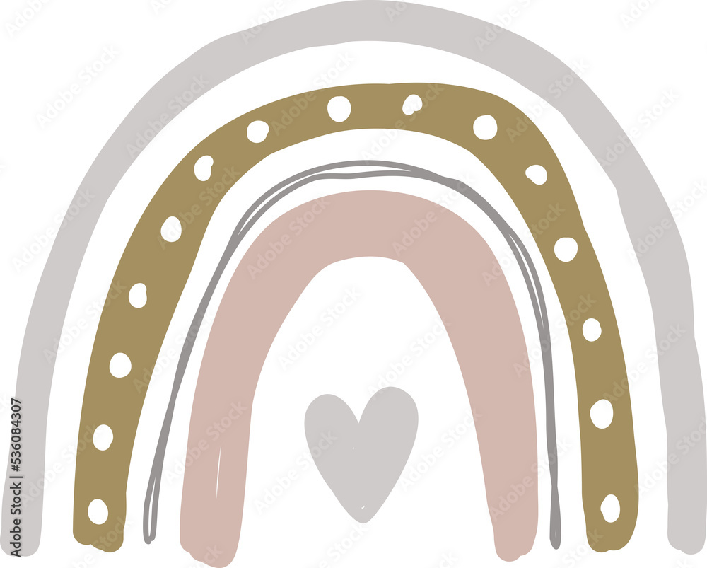 Rainbow illustration in bohemian style Rainbow illustration in bohemian style