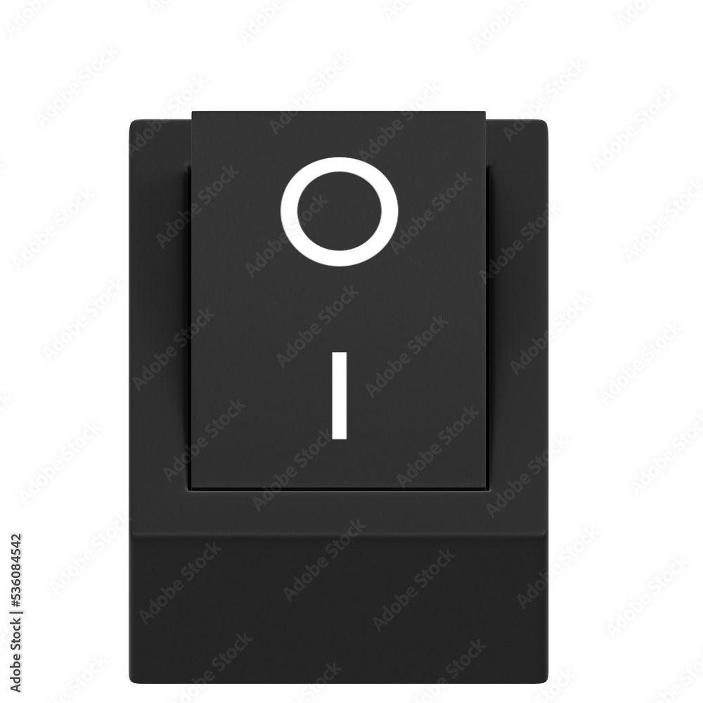 3d rendering illustration of an on off power switch 3d rendering illustration of an on off power switch