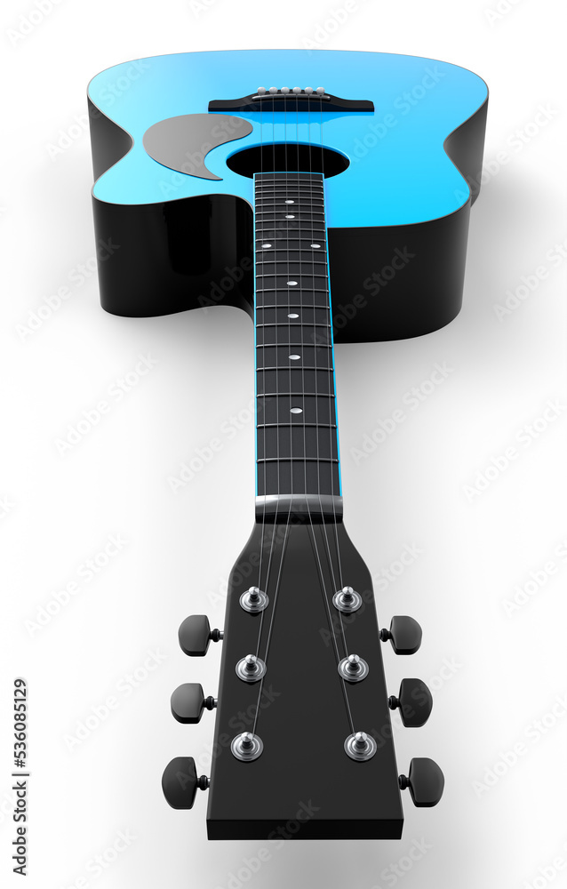 Close-up of acoustic guitar isolated on white background. Close-up of acoustic guitar isolated on white background.