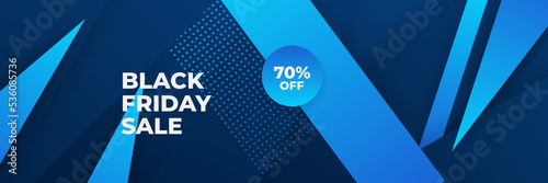Black Friday sale design template with blueish theme. Design template for Black Friday sale banner. Blue black Friday discount with with place for text and price tag. Vector illustration.