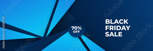 Black Friday sale design template with blueish theme. Design template for Black Friday sale banner. Blue black Friday discount with with place for text and price tag. Vector illustration.